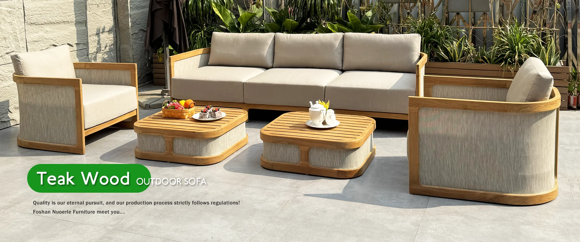 Teak Wood Kanpoko Sofa Txina