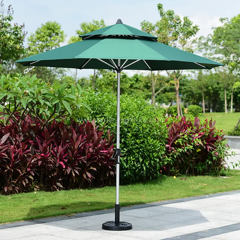 Aluminiozko egitura Milan bikoitza kanpoko parasol