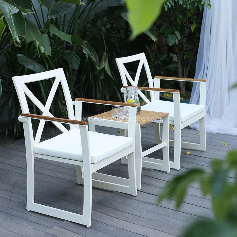Aluminioaren ospea plastikozko egur eskailera Balkoia Garden multzoa