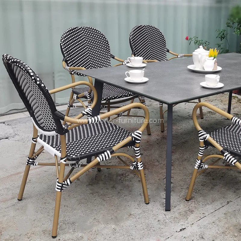 Iragazgaitza iragazgaitza da Aluminio Iraunkorra PE rattan jantoki multzoa