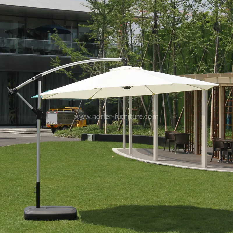 Kanpoko Aluminiozko Banana Parasol