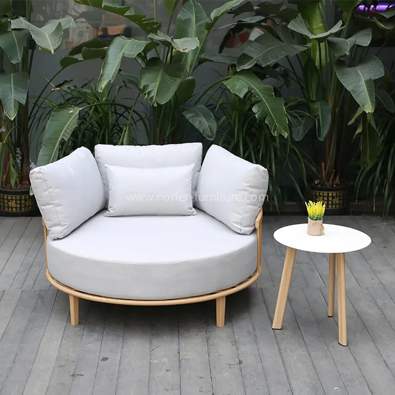 Kanpoko aluminiozko markoa patio balkoia Ohe biribila altzariak